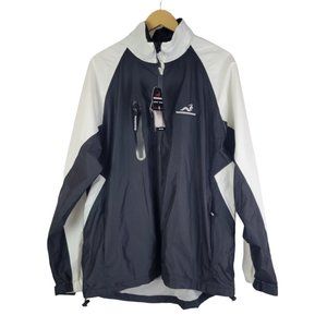 Woodworm Technical Stuff SwingDry Mens size L Windbreaker Jacket Black White NEW